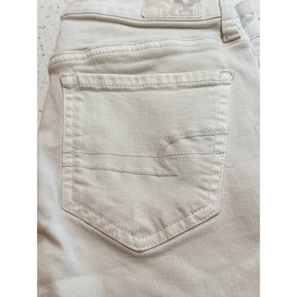 AMERICAN EAGLE WHITE SUPER STRETCH DENIM JEANS WOMENS SIZE 0 - Picture 5 of 5